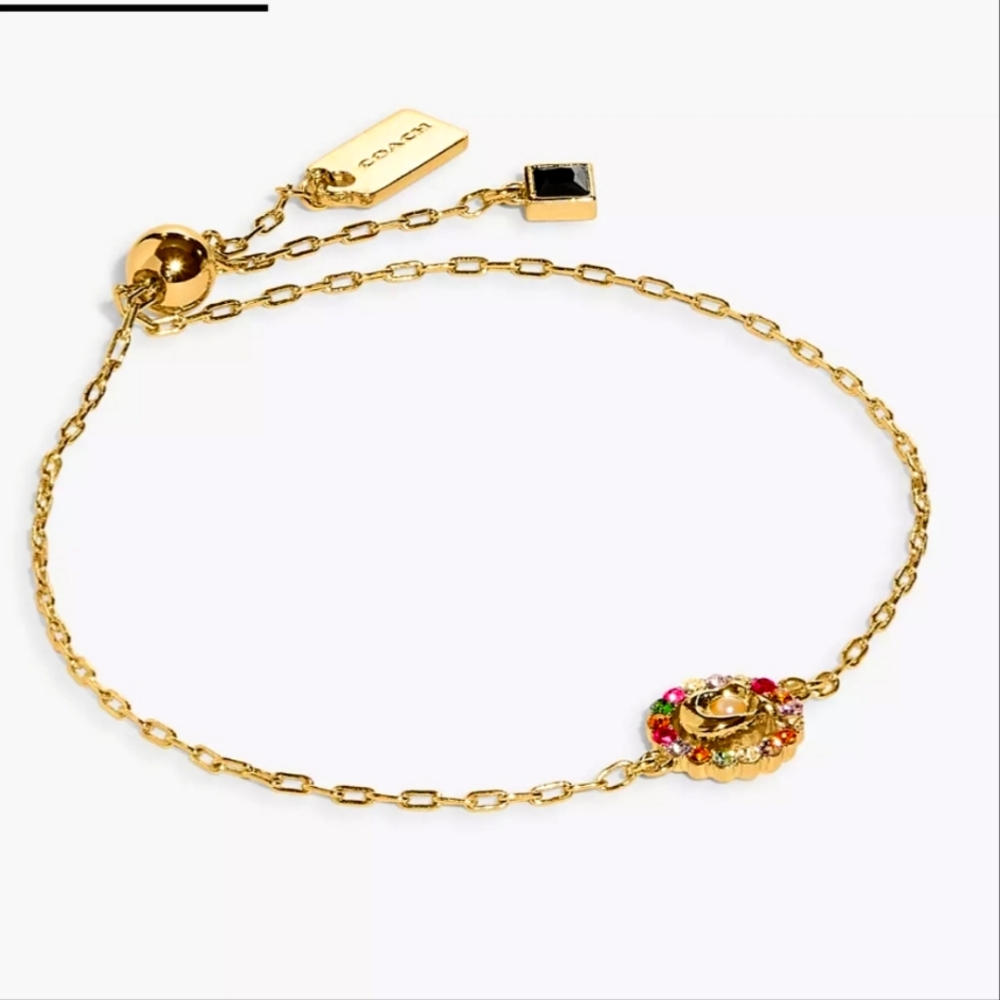 🌈Signature Multicolor Crystal Slider Bracelet